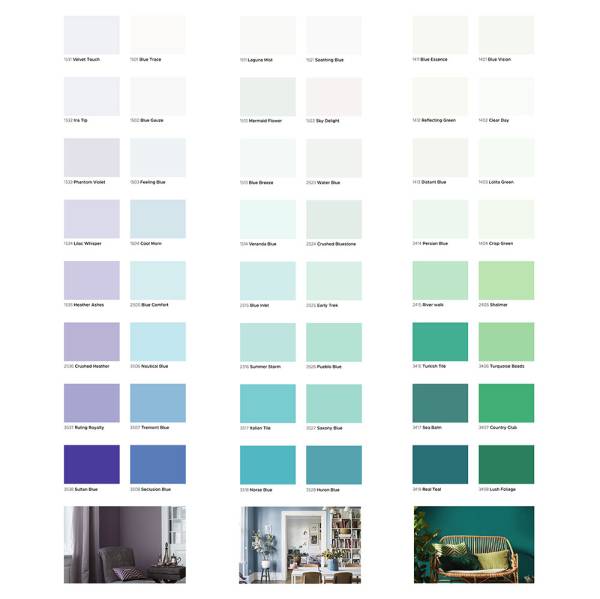 Cat Tembok Acqua Decor Color palette Milan Acqua Decor menghadirkan variasi warna modern untuk hunian dan bangunan elegan.