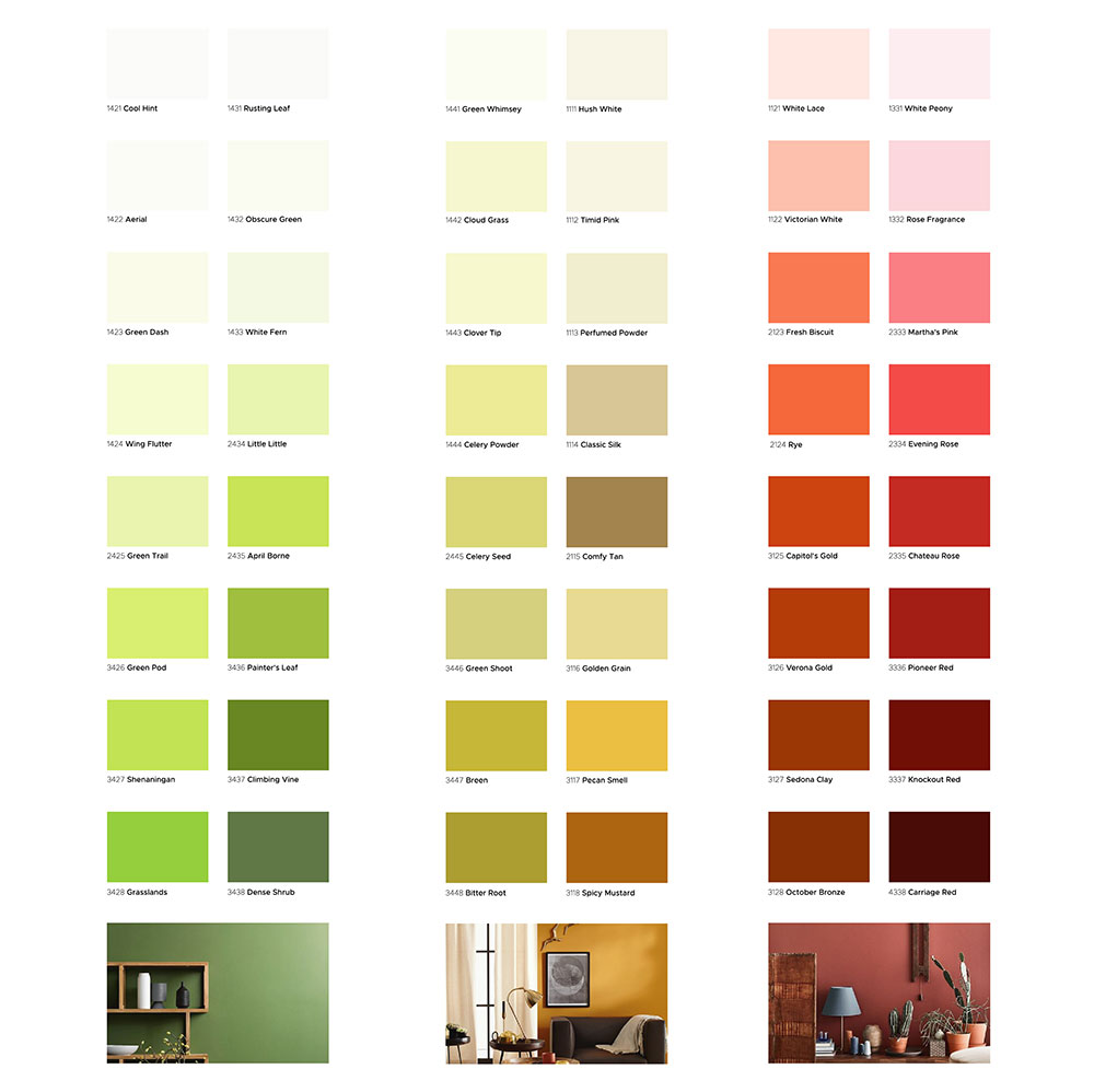Katalog warna cat Milan Acqua Decor dengan teknologi pigment premium untuk tampilan dinding lebih hidup.