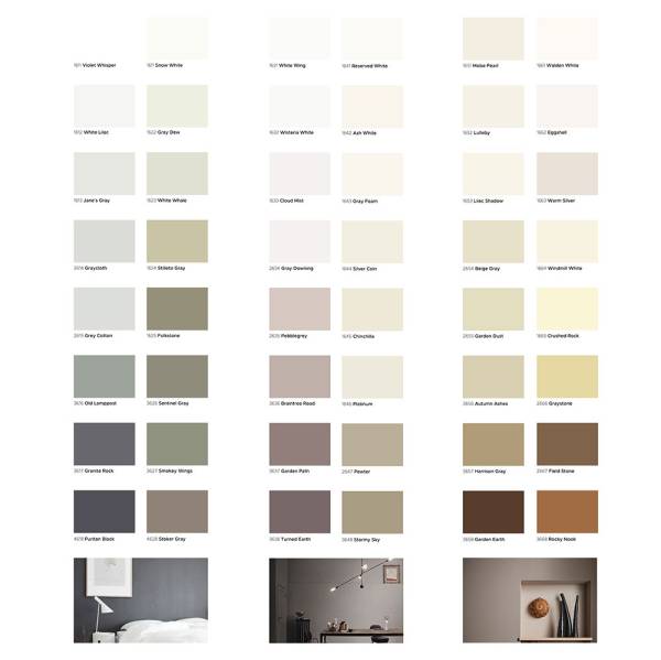 Cat Tembok Acqua Decor Sample warna Milan Acqua Decor wall paint dengan pilihan tone aesthetic untuk desain interior dan eksterior.