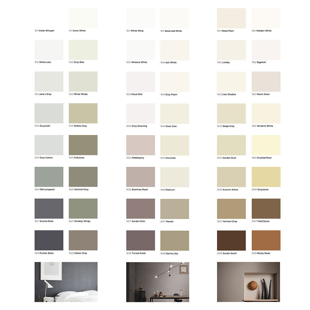 Sample warna Milan Acqua Decor wall paint dengan pilihan tone aesthetic untuk desain interior dan eksterior.