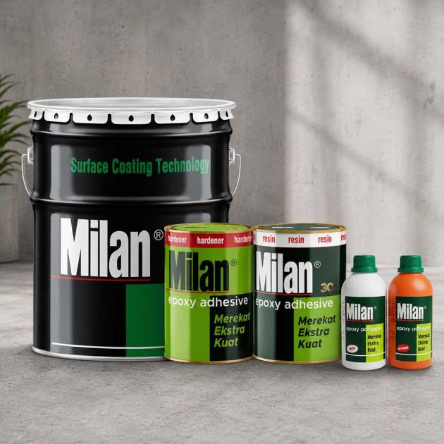 Produk epoxy adhesive Milan berbagai ukuran untuk perekat industrial dengan daya rekat ekstra kuat dan kualitas profesional