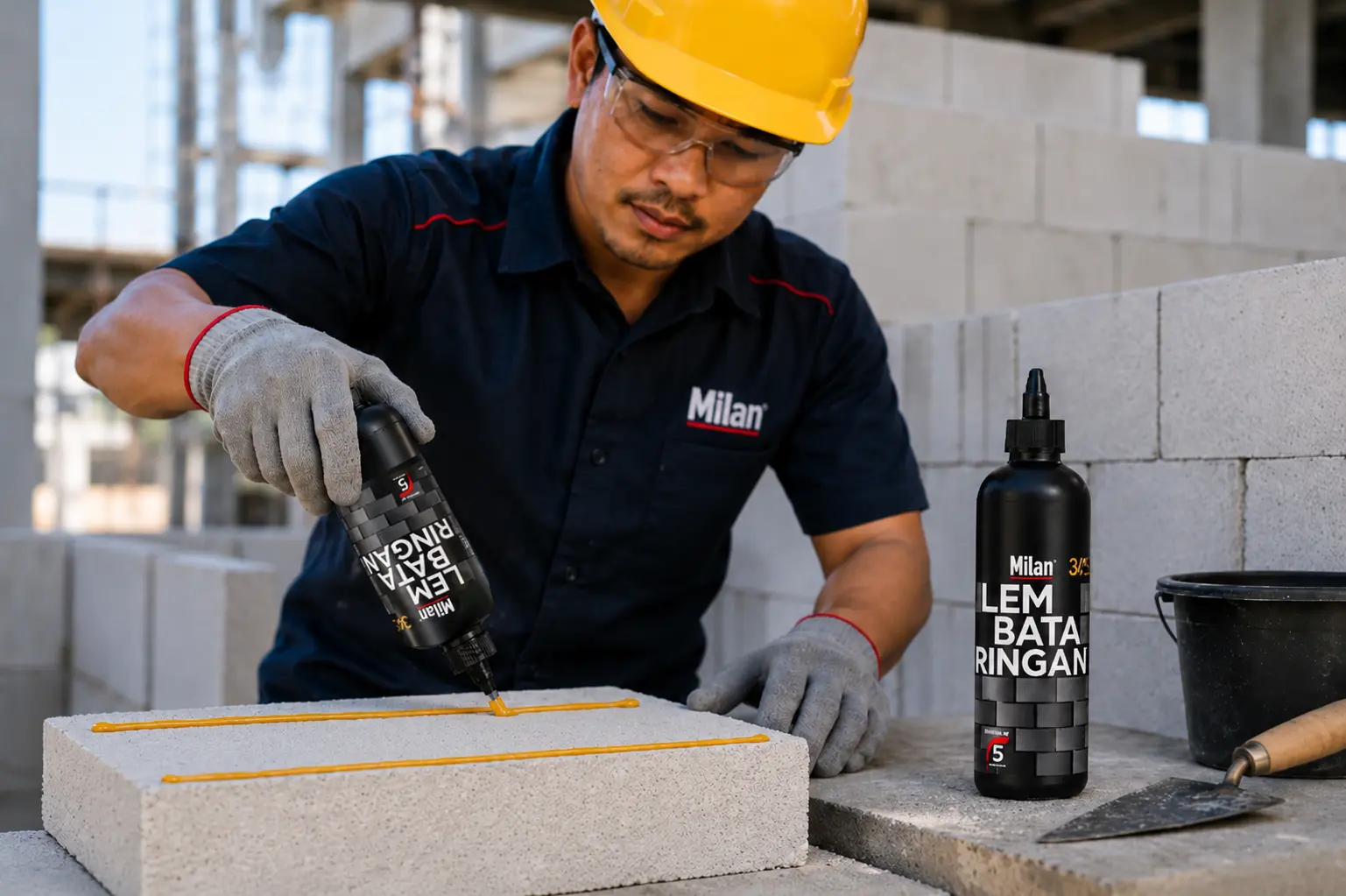 Milan Lightweight Brick Adhesive – A High-Quality Adhesive Solution for Modern Construction penggunaan lemm bata ringan milan