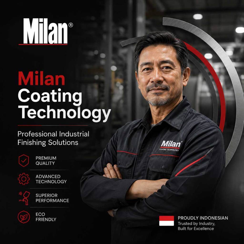 Proudly Indonesian Milan logo representing local coating technology brand and premium industrial finishing solutions from Indonesia