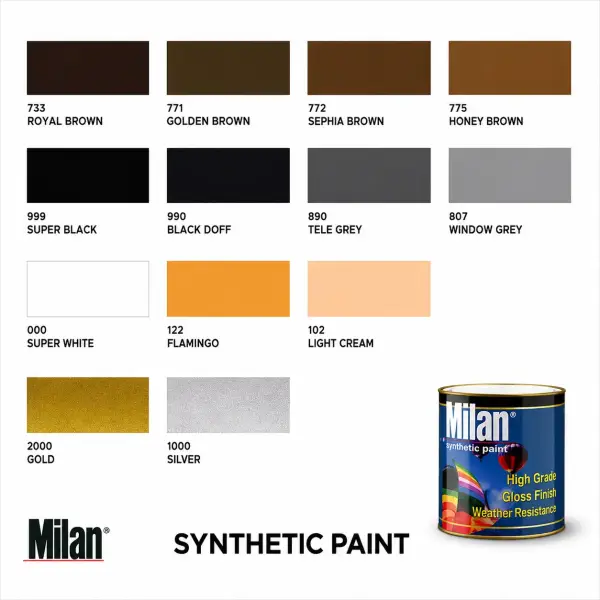 Synthetic Paint - Cat Kayu dan Logam Colour Card Synthetic Paint 2