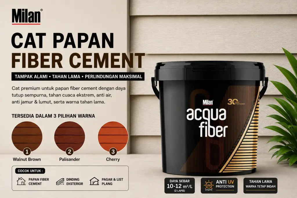 Milan Acqua Fiber sebagai cat papan fiber cement berkualitas untuk interior maupun eksterior