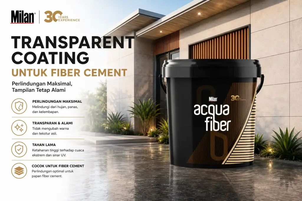 Mengenal Transparent Coating untuk Fiber Cement Milan Acqua Fiber sebagai transparent coating untuk fiber cement