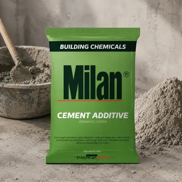 Milan Cement Additive (CA) adalah bahan campuran semen untuk mengurangi risiko keretakan pada plesteran maupun acian dan sudah tahan terhadap kapur serta cuaca.