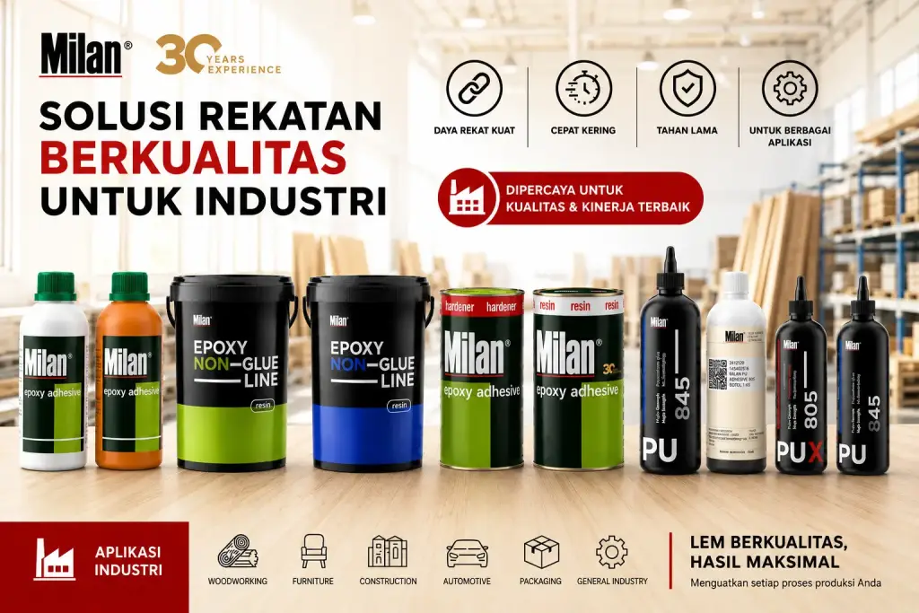 Milan adhesive berkualitas untuk kebutuhan industri
