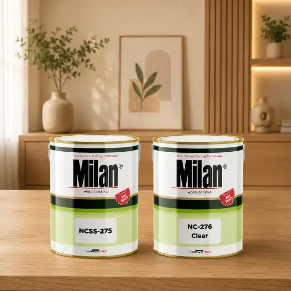 Milan basecoat NCSS 275 dan top coat NC 276 cat kayu interior
