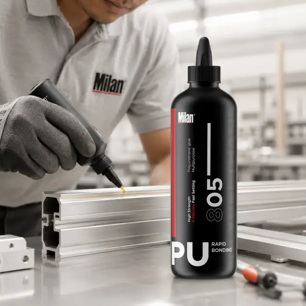 contoh pemakaian lem premium polyurethane satu komponen Milan PU 805