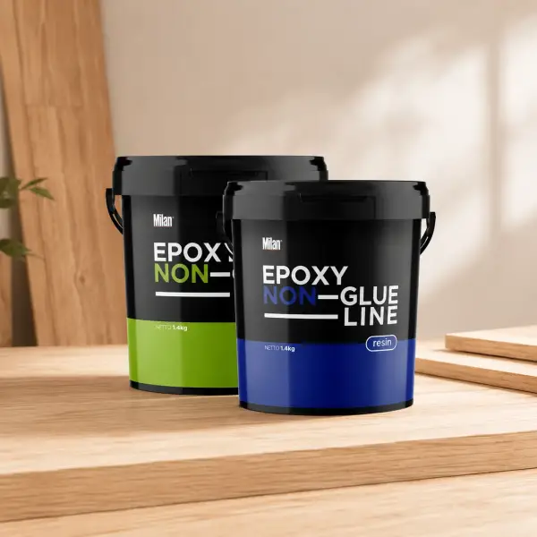 epoxy non glue line 1,4 kg dari Milan sebagai lem kayu waterproof