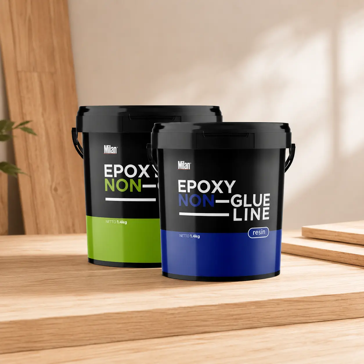 Epoxy Non Glue Line epoxy non glue line 1,4 kg dari Milan sebagai lem kayu waterproof