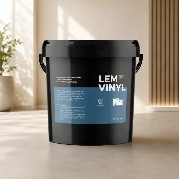 Lem Vinyl lem vinyl 4kg dari Milan yang sudah water based dan ramah lingkungan