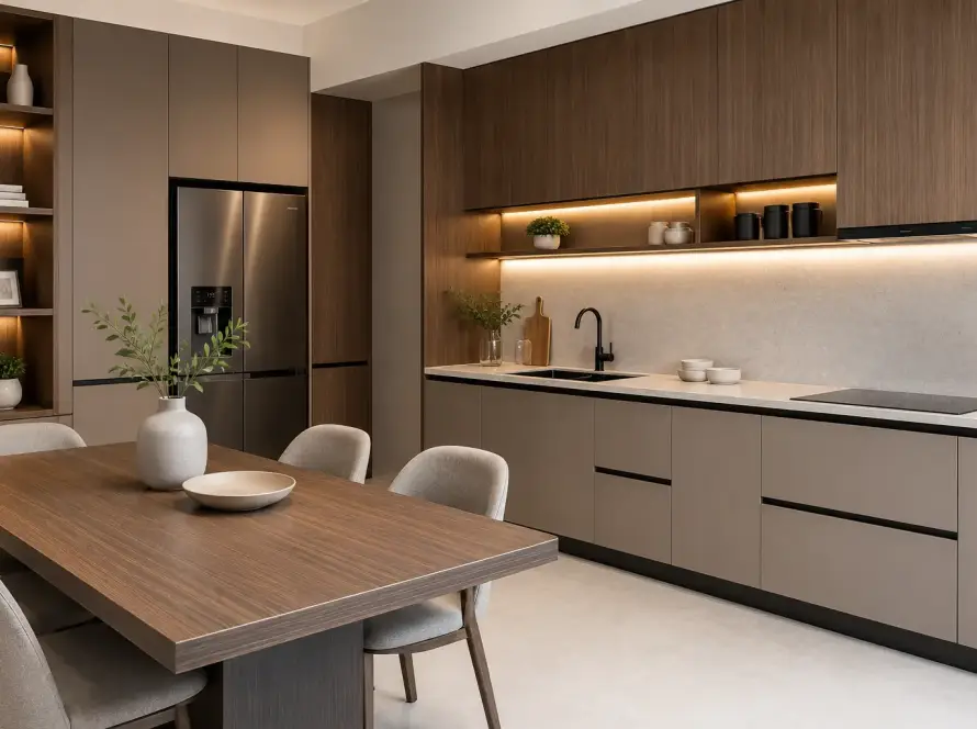 Laminasi HPL pada interior