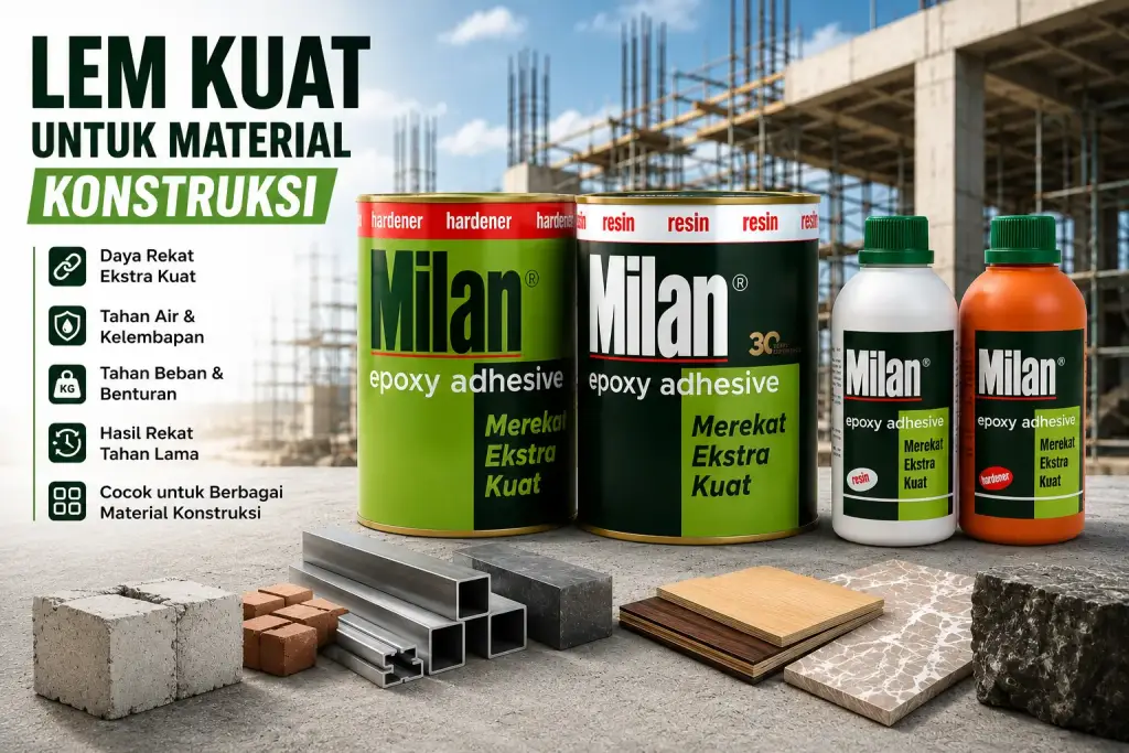 7 Cara Memilih Lem Kuat untuk Material Konstruksi yang Tepat Milan Epoxy Adhesive sebagai lem kuat untuk material konstruksi
