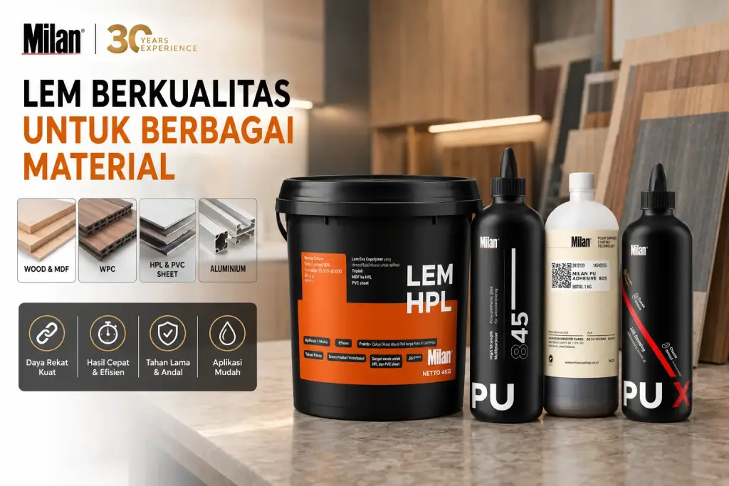 7 Faktor Penyebab Lem Tidak Merekat Maksimal pada Material Lem Milan berkualitas untuk berbagai material