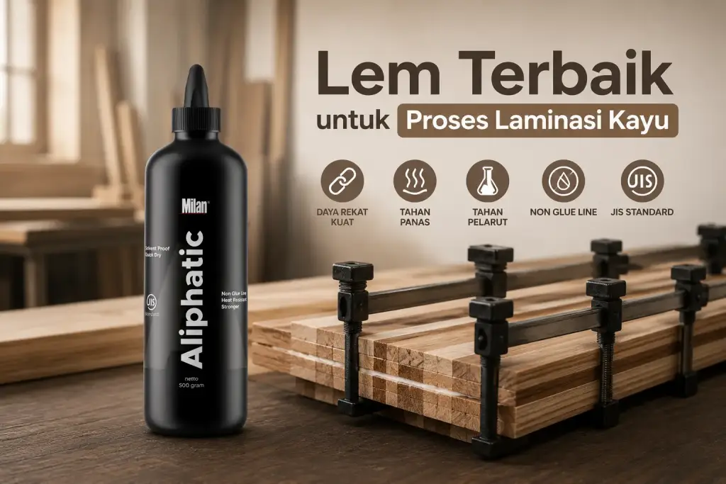 Lem Aliphatic Milan terbaik untuk proses laminasi kayu