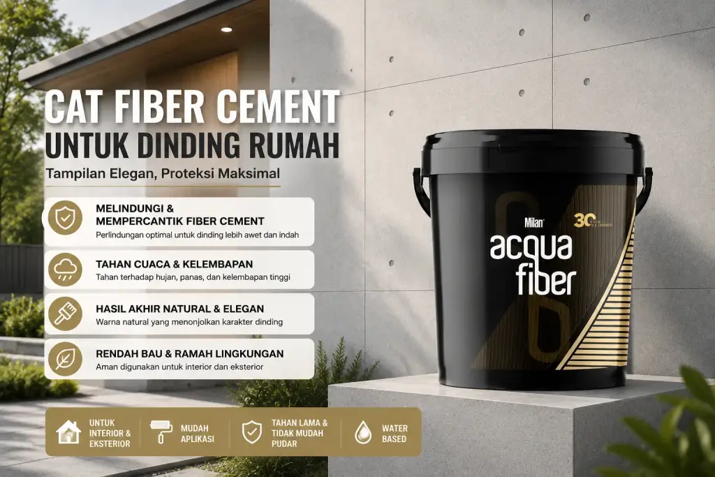 Milan Acqua Fiber sebagai Cat Fiber Cement untuk Dinding Rumah