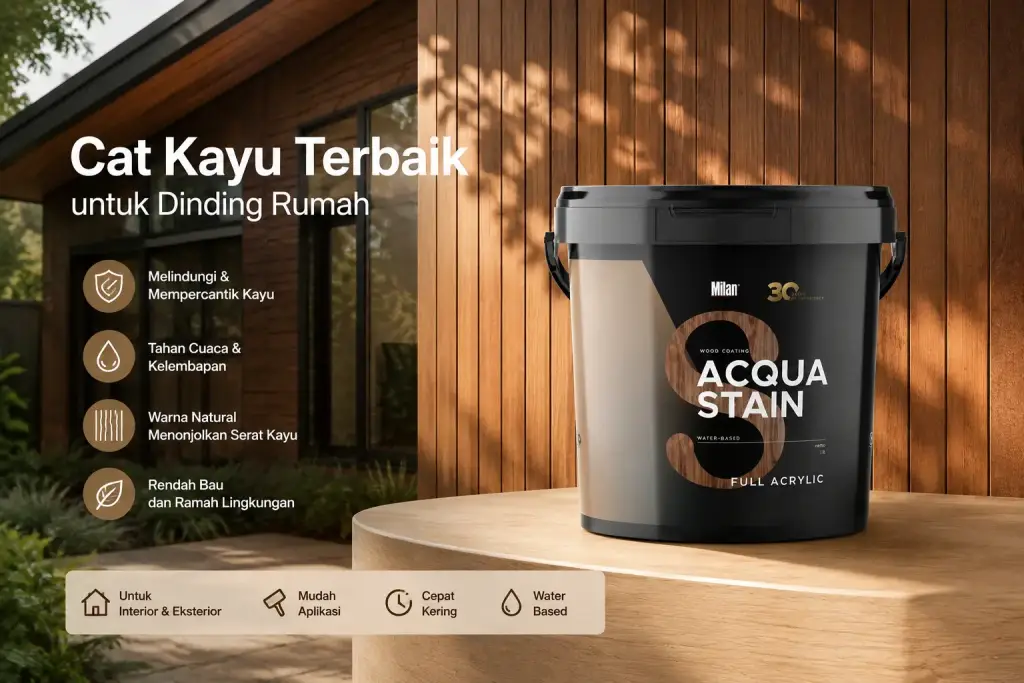 Milan Acqua Stain sebagai cat kayu terbaik untuk dinding rumah