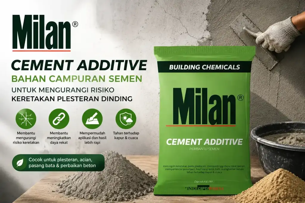 如何计算墙面抹灰所需的水泥和沙子用量 Milan Cement Additive - bahan campuran semen pada plesteran dinding