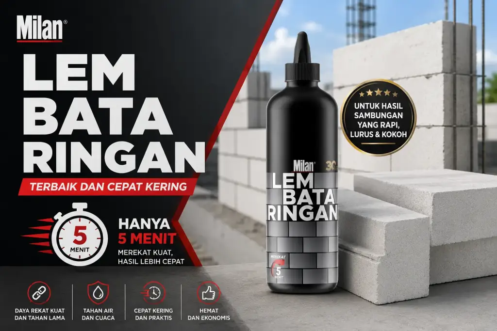 8 Cara Memasang Bata Ringan agar Lebih Rapi, Presisi, & Kokoh Milan Lem Bata Ringan cepat kering hanya 5 menit