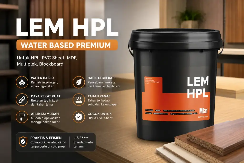 7 Cara Menggunakan Lem HPL agar Hasil Lebih Rapi dan Kuat Milan lem HPL premium untuk lapisan HPL