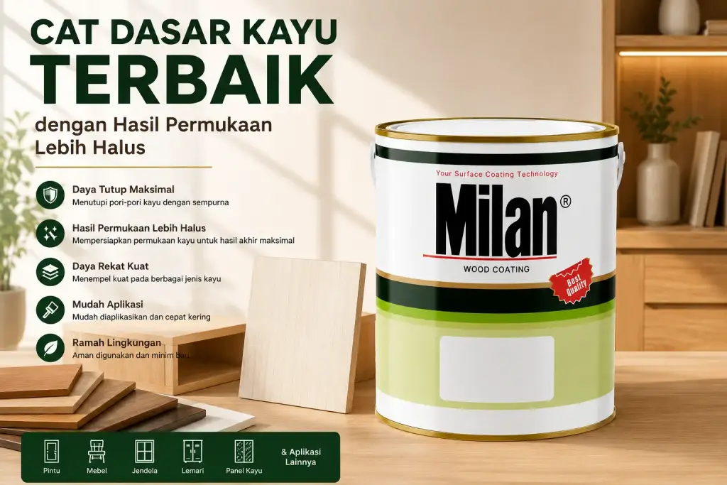 Pentingnya Base Coat untuk Kayu dan Cara Pengaplikasiannya Milan Melamine Sanding Sealer (MSS) 251 sebagai base coat kayu terbaik