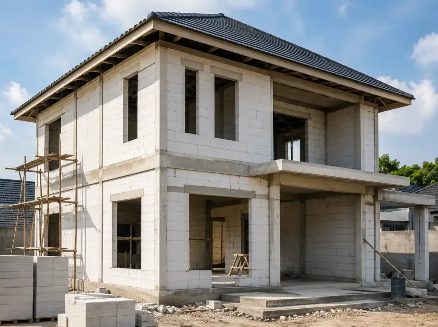 bata ringan untuk rumah 2 lantai apakah aman