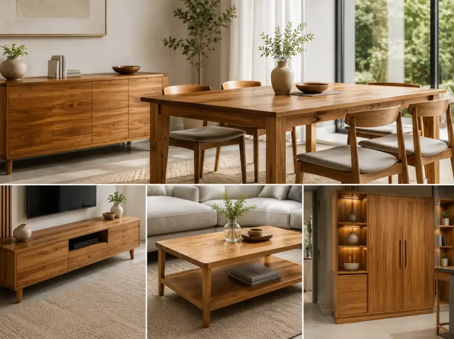 inspirasi desain furniture modern dengan finishing transparan