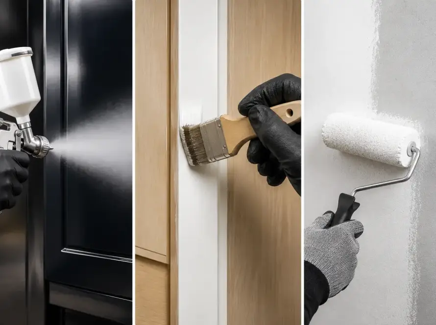 Differences Between a Spray Gun, a Brush, and a Roller